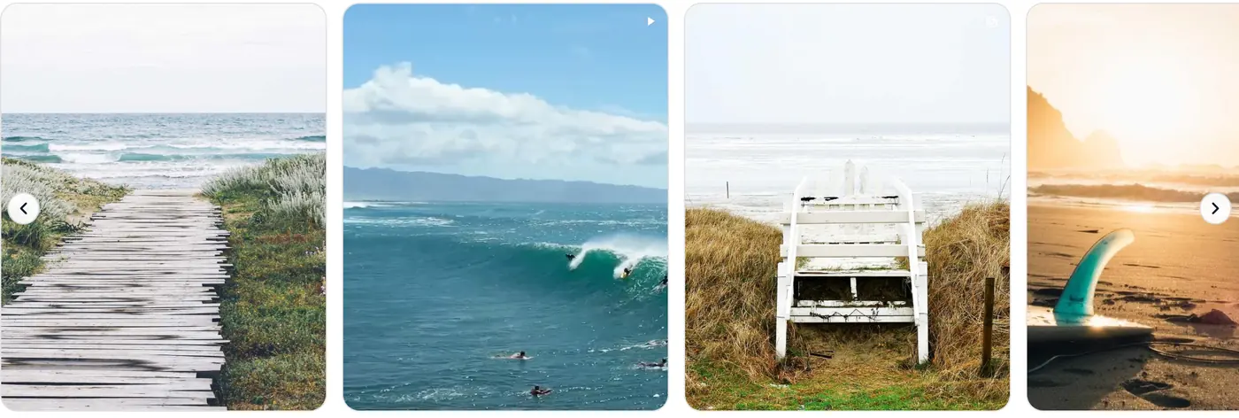 Carousel Instagram feed layout