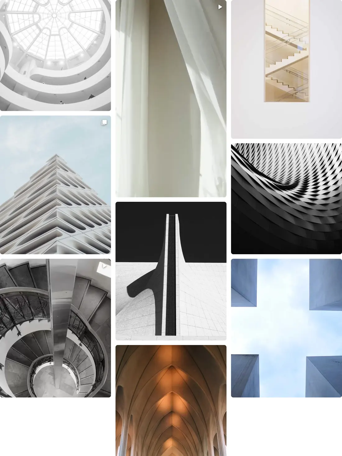 Gallery wall Instagram feed layout