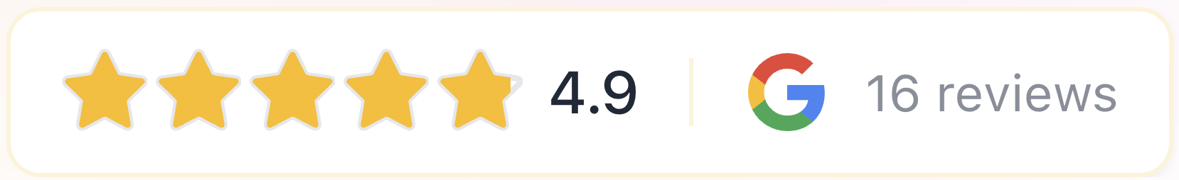 Side-by-side compact Google review widget comparison